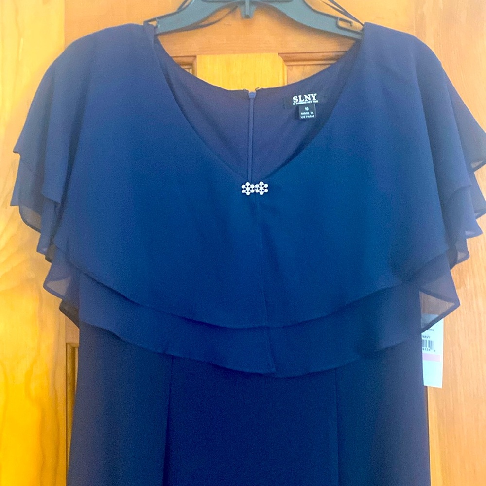 NWT Navy Blue long dress SZ 10